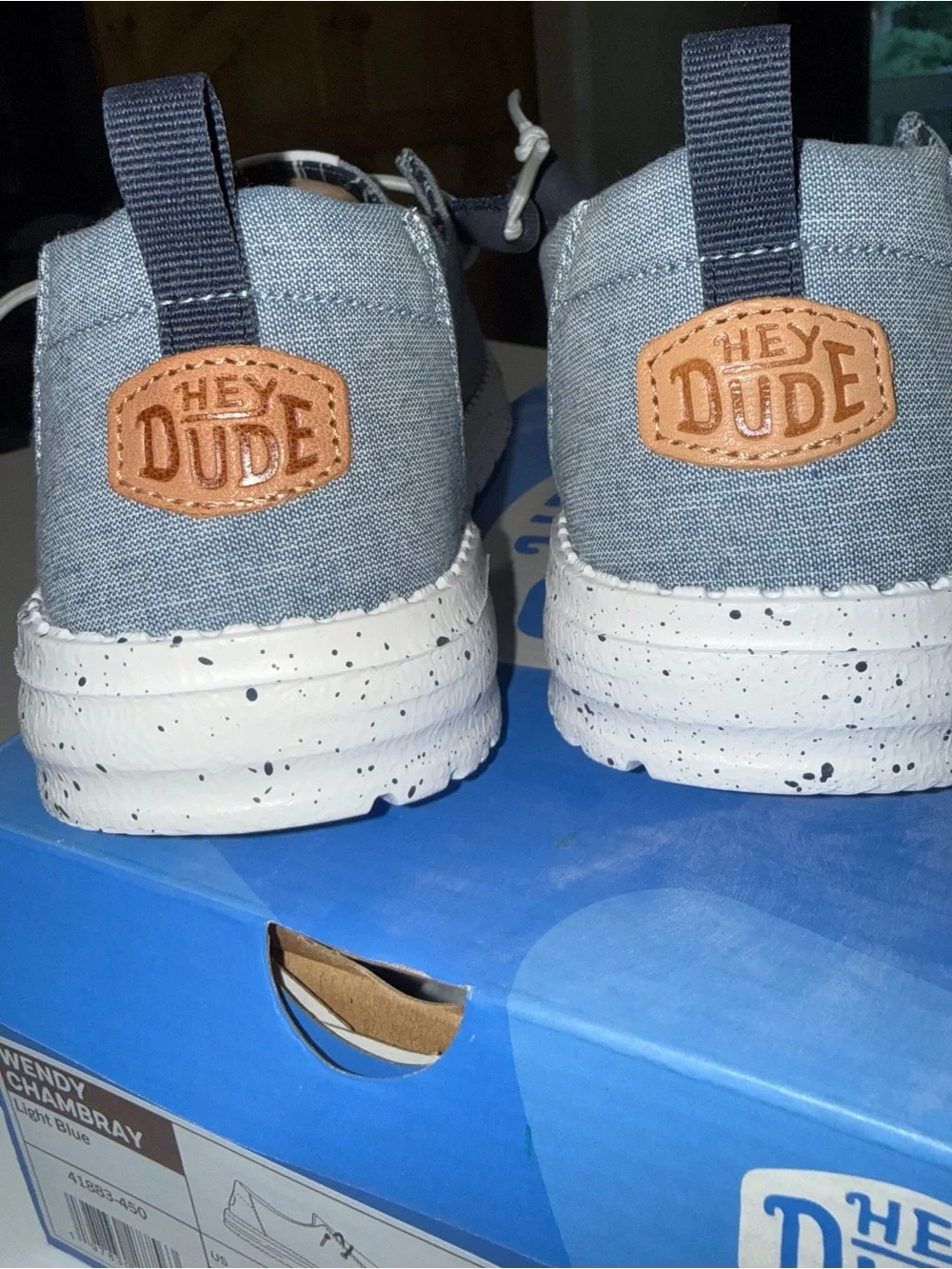 Hey Dude Wally Chambray Slip-On Shoes for women - Blue